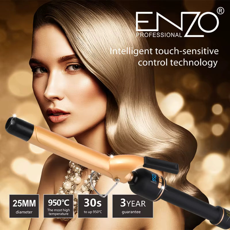 🎀 مكواة ENZO لتجعيد الشعر – 25mm 🎀